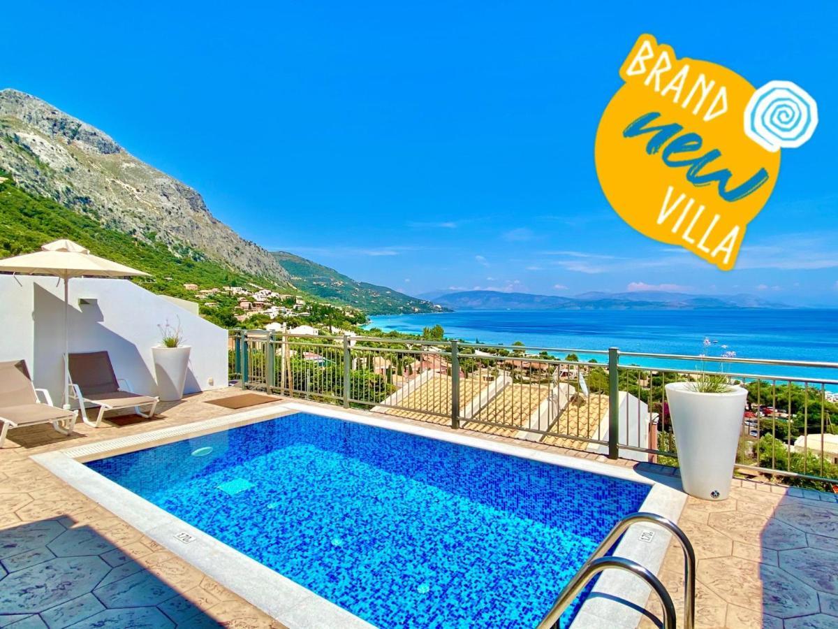 Luxury Villa Akti Barbati 2 With Private Pool By Dadovillas Pyrgi  Eksteriør bilde